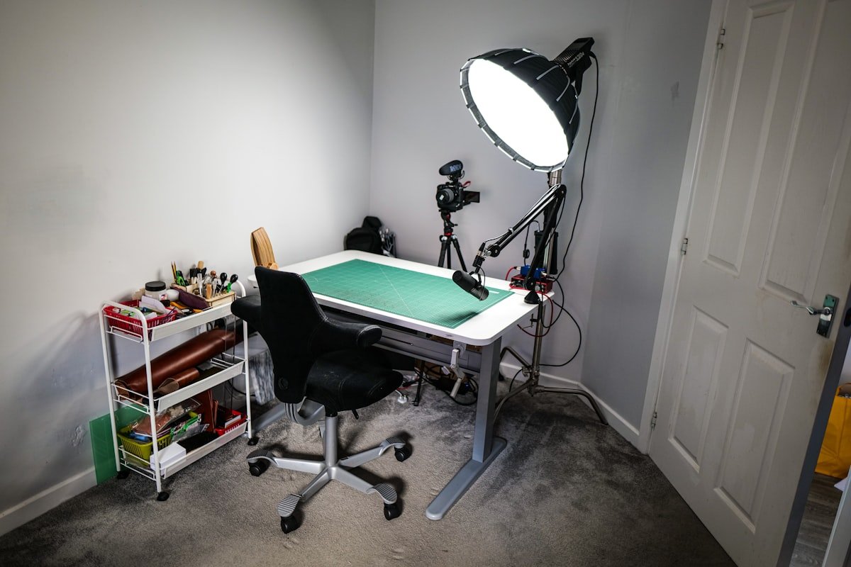 Minimal studio workspace