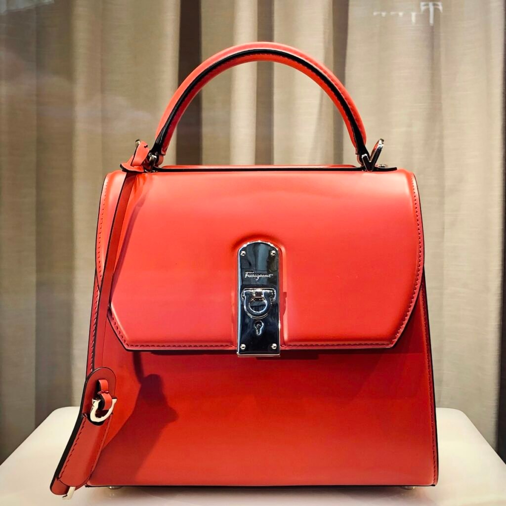 Ferragamo Gancini Top-Handle Bag in Red