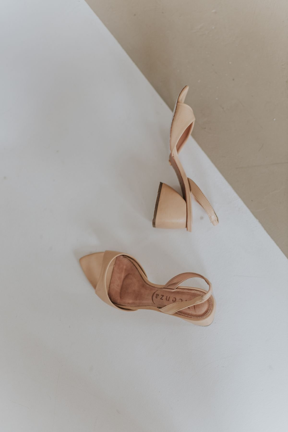 Chanel Beige Leather Block-Heel Sandals