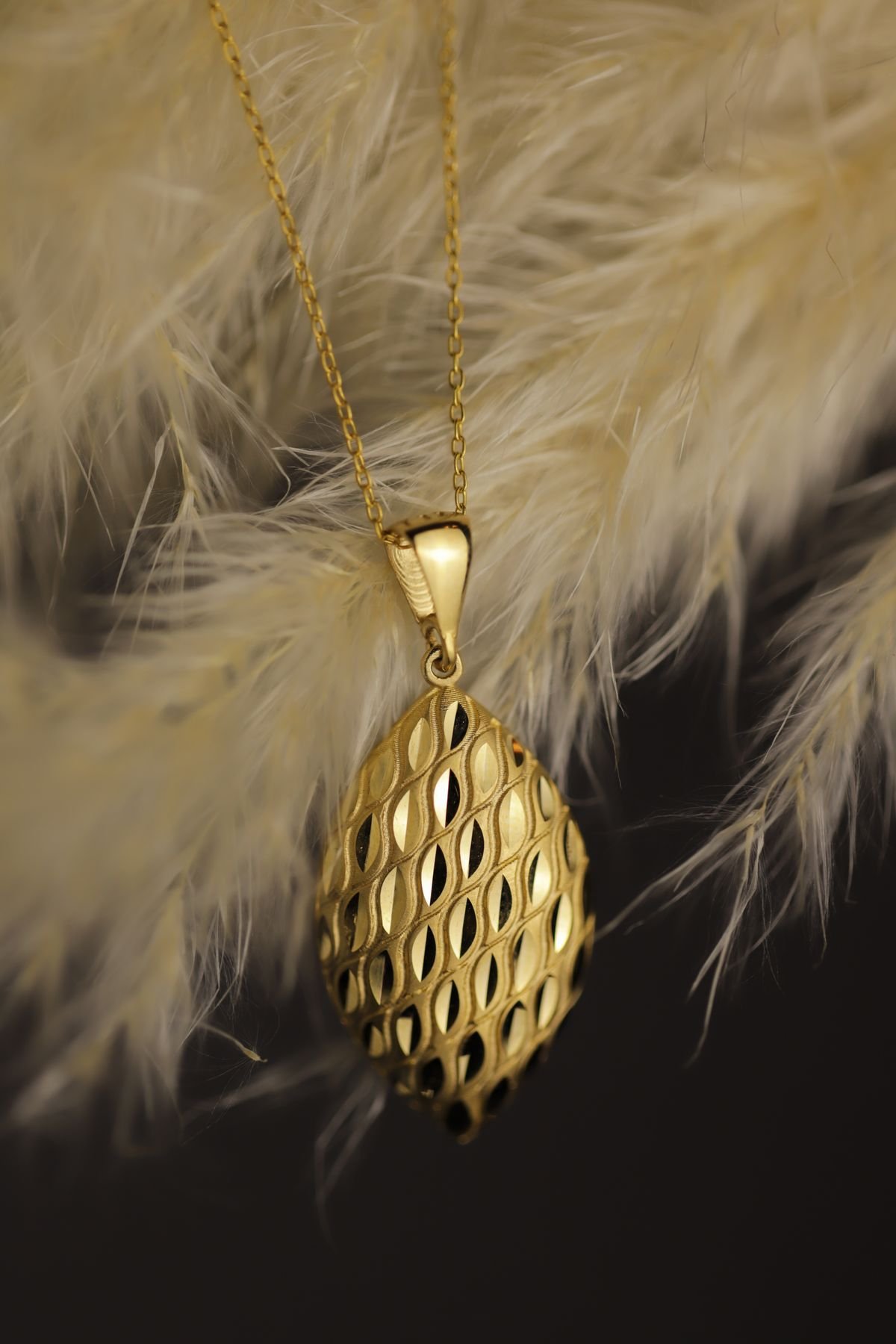 Dior Gold Openwork Pendant Necklace