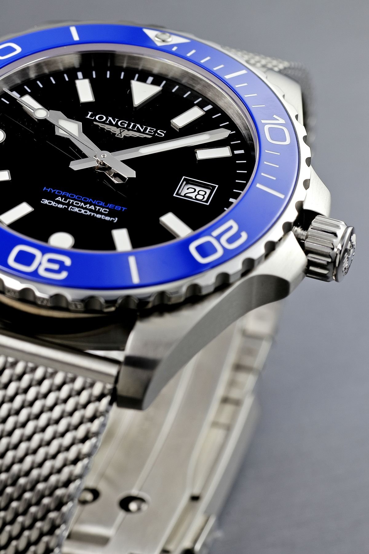 Longines HydroConquest Diver on Mesh Bracelet