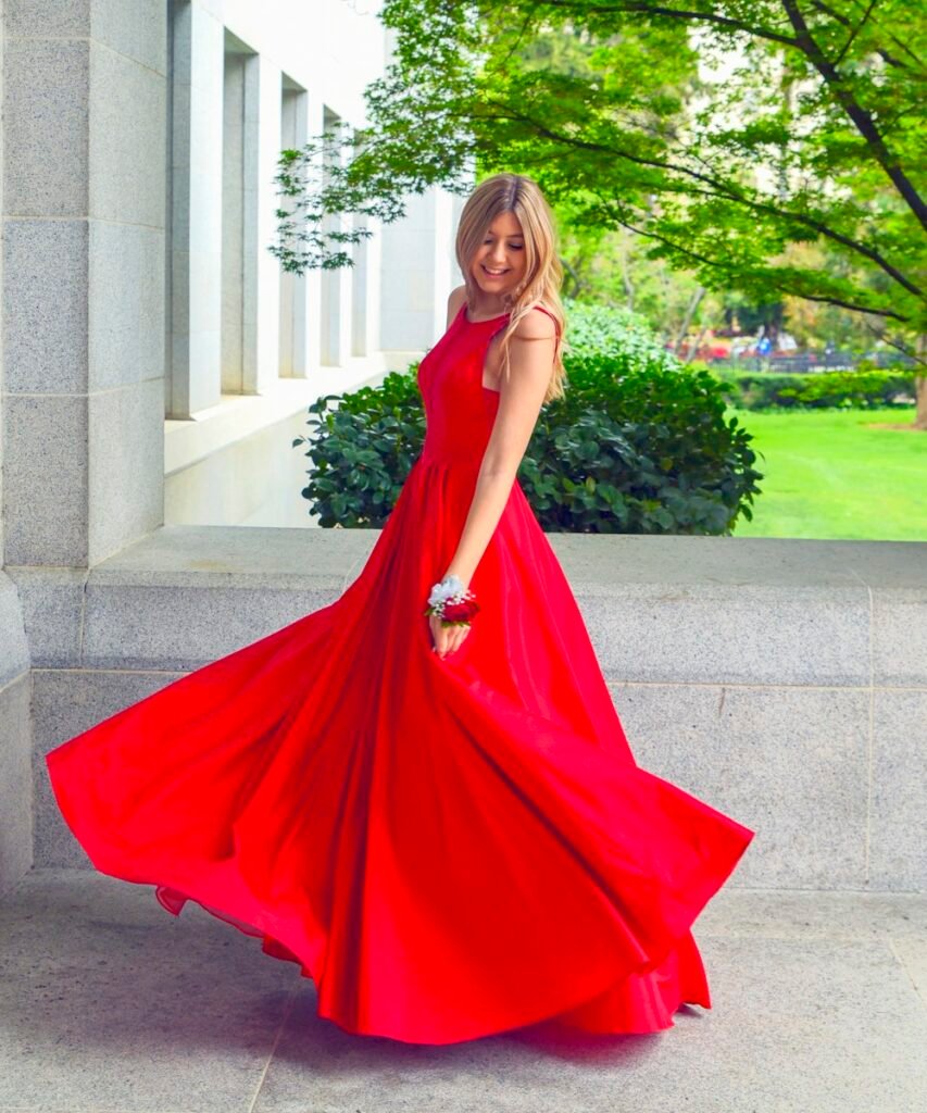 Celine Red Silk Maxi Dress