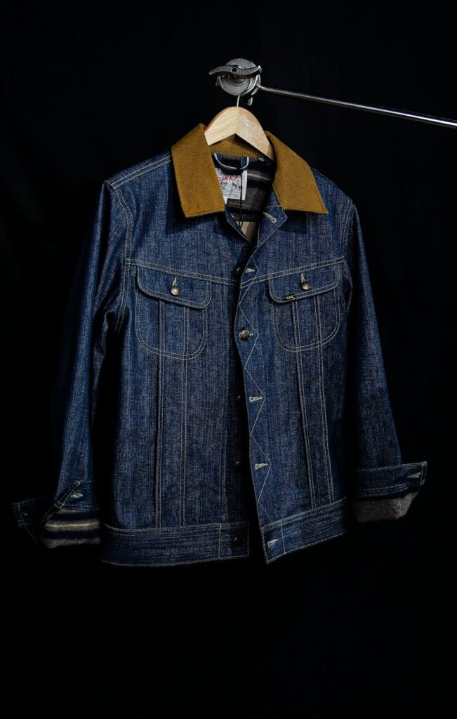 Acne Studios Denim Jacket with Corduroy Collar