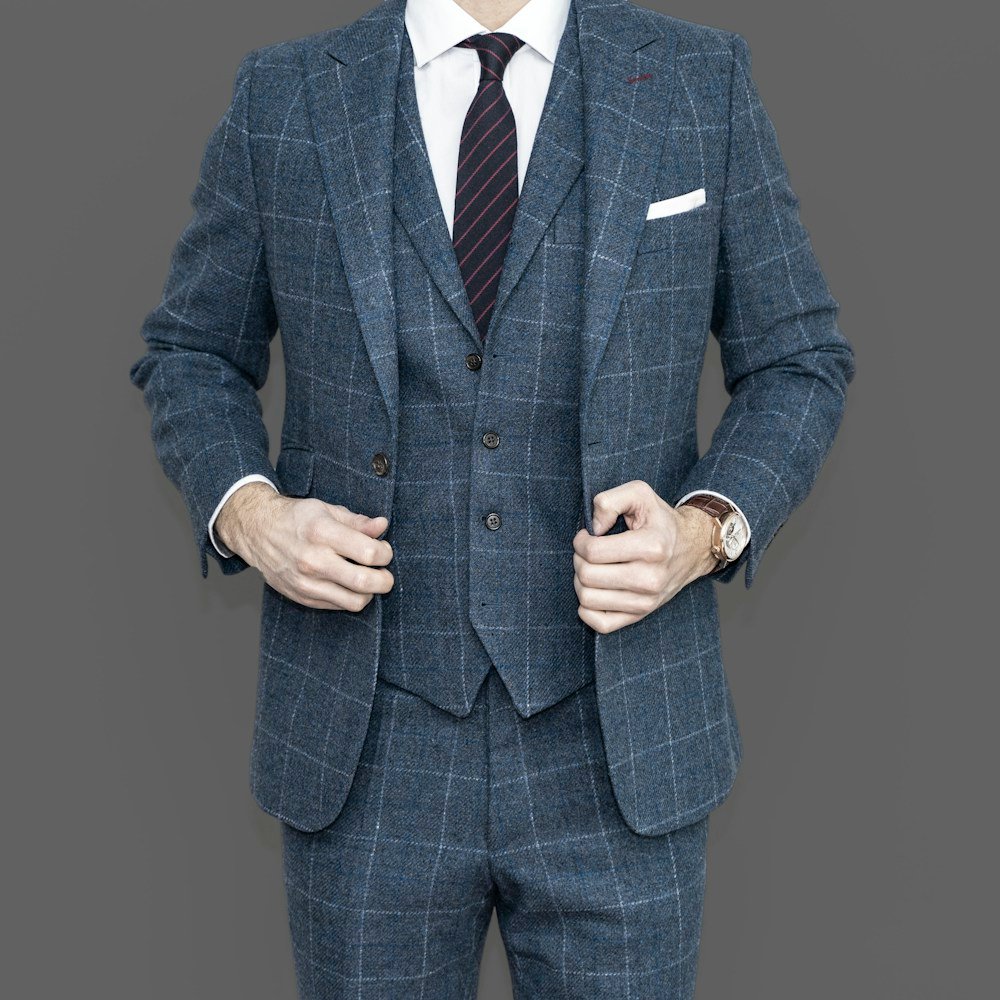 Tom Ford Blue Windowpane Three-Piece Suit