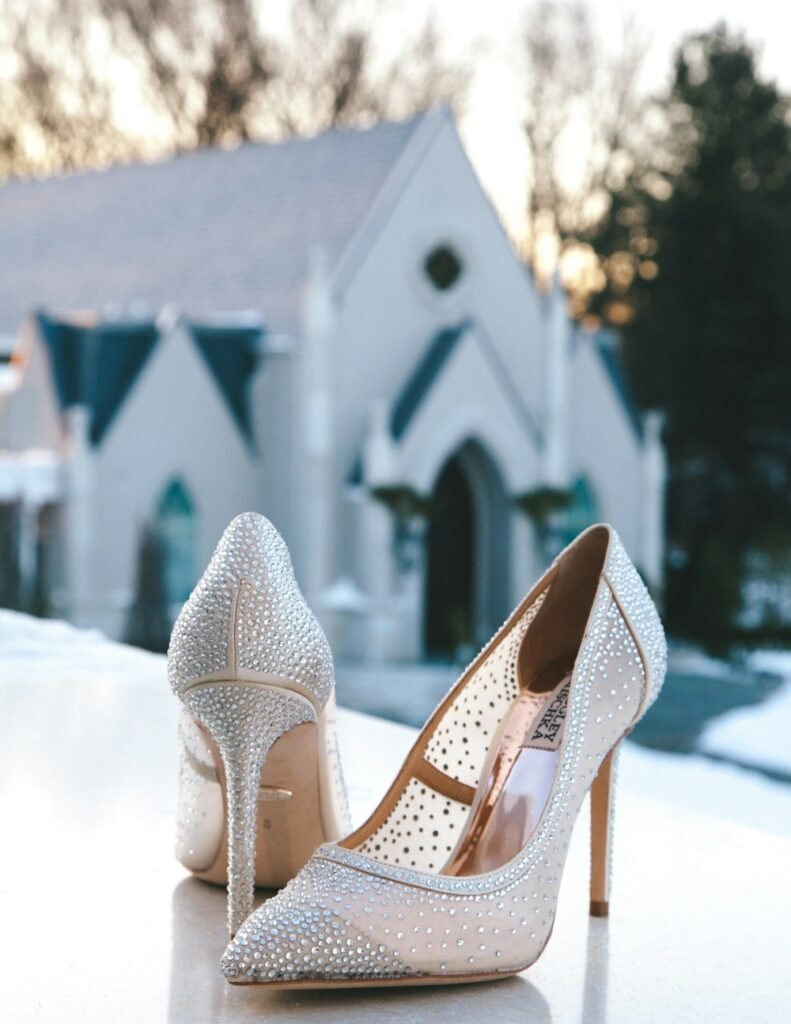 Manolo Blahnik Crystal Mesh Pumps