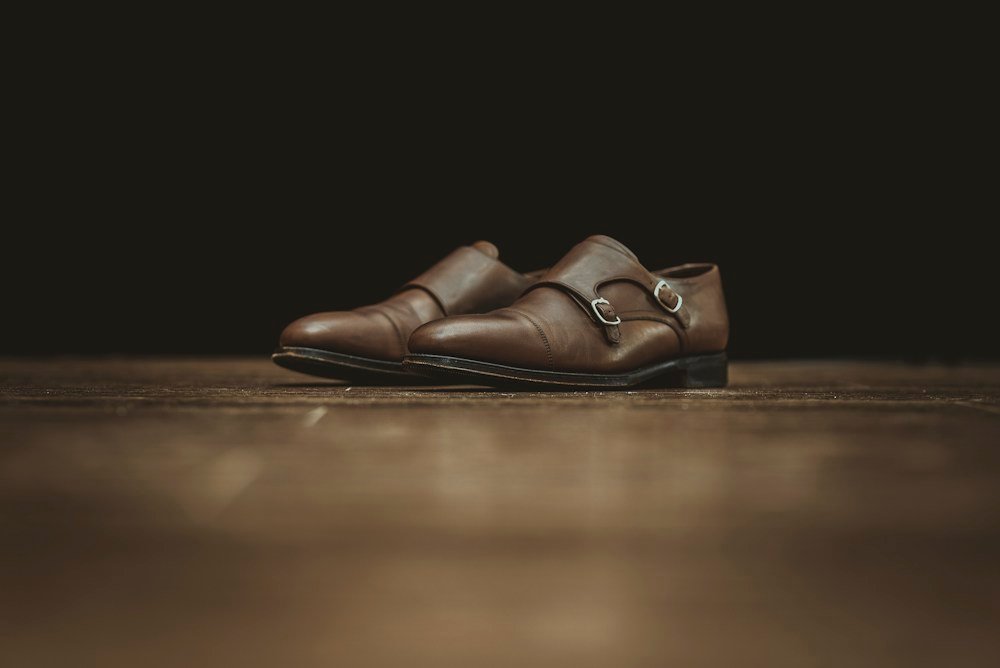 Tom Ford Brown Leather Double Monk Strap Shoes