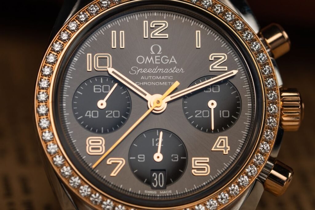 Omega Speedmaster Two-Tone Diamond Bezel Chronograph